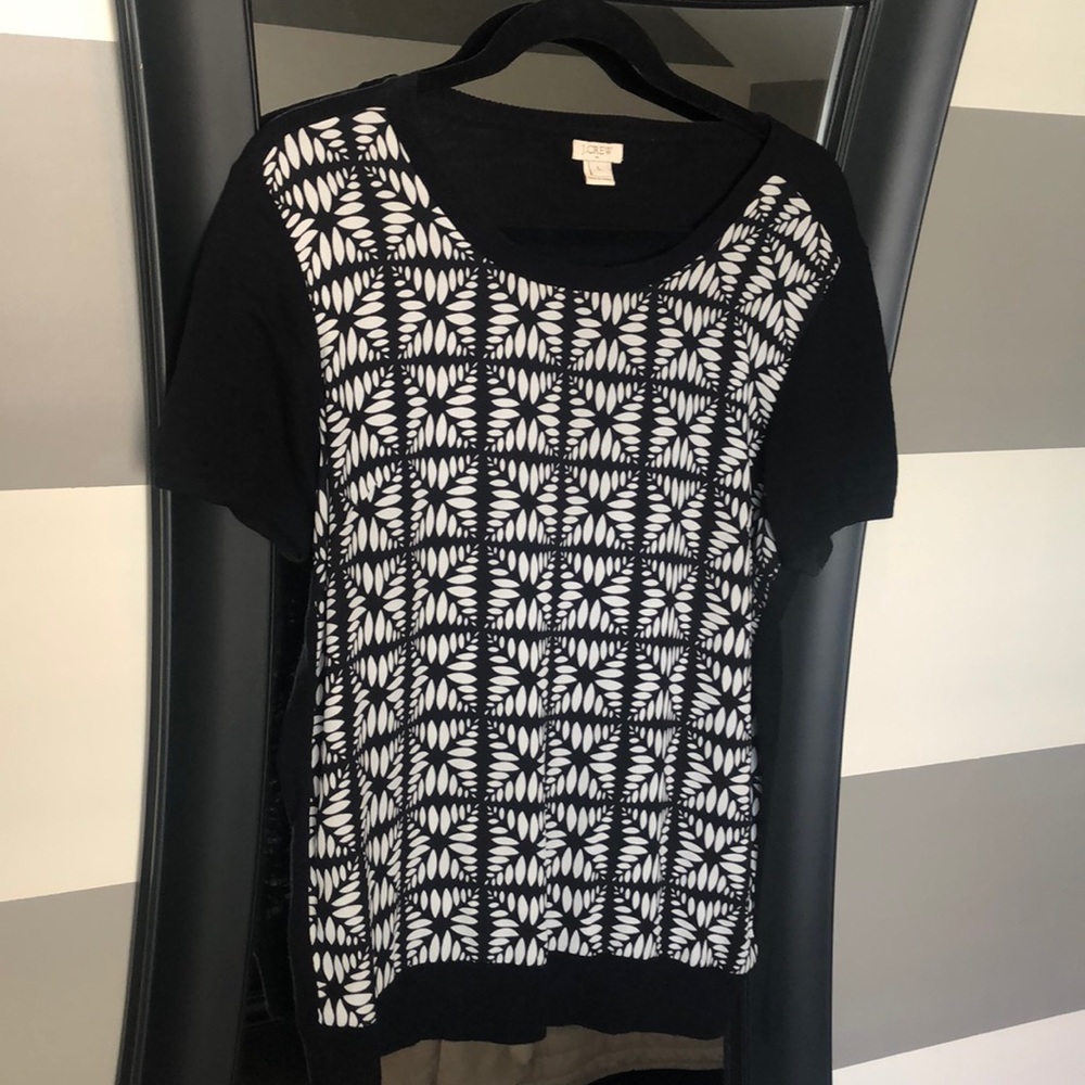 Knit Black & White JCrew Shirt